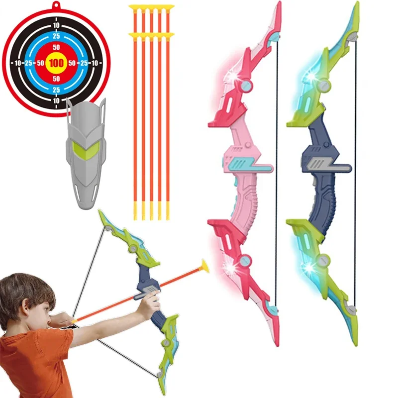 Outdoor Hunting Games For Kids - โบว์และลูกธนูสำหรับเด็ก, ธนูสำหรับฝึกซ้อมยิงธนูเกมกีฬากลางแจ้งเกมยิงล่าสัตว์ของเล่นสำหรับเด็กผู้ชายชุดคิท