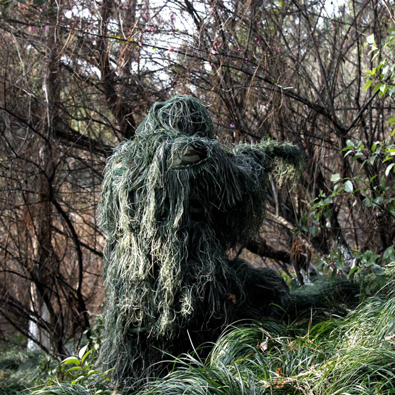 Ghillie Suit Woodland - Ophidian ผู้ใหญ่เด็กชุดพราง 3D หญ้า Ghillie ชุด