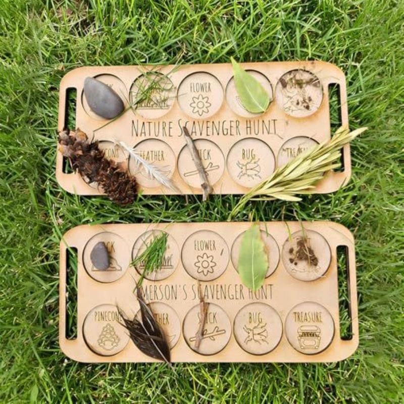 Outdoor Hunting Games For Kids - กระดานไม้พกพาสำหรับสำรวจแมลง เกมสำรวจธรรมชาติกลางแจ้งสำหรับเด็ก ของเล่นเสริมพัฒนาการสำหรับการตั้งแคมป์และการเดินป่า