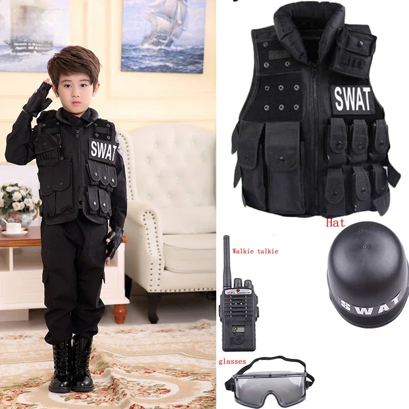 Outdoor Hunting Vest - เสื้อกั๊กทหารยุทธวิธีสำหรับเด็ก ฮาโลวีน 2025 ชุดอุปกรณ์แอร์ซอฟต์ ชุดเกราะต่อสู้ ชุดยูนิฟอร์มเด็กชายเด็กหญิง