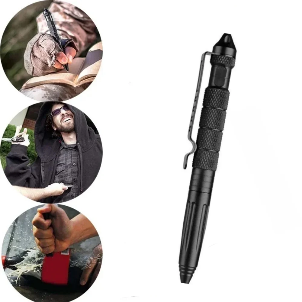 Tactical Pen Tool - ปากกาเหล็กทังสเตนอเนกประสงค์สำหรับป้องกันตัว พร้อมที่ทุบกระจก ใช้ในกรณีฉุกเฉินกลางแจ้ง เครื่องมือเขียนแบบปากกาลูกลื่น
