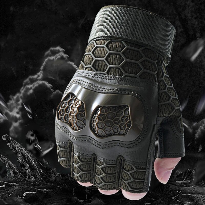 Outdoor Hunting Names - ถุงมือยุทธวิธีกลางแจ้งกีฬาครึ่งนิ้วทหารผู้ชายผู้หญิงต่อสู้ยิงล่าสัตว์ฟิตเนส
