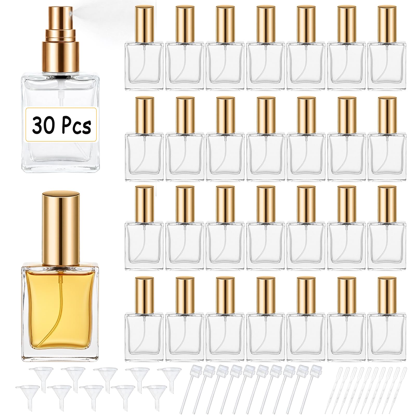 Scent Eliminator Spray - ขวดสเปรย์น้ำหอมแก้วใสคุณภาพสูงขนาด 30 15 มล. พร้อมอุปกรณ์บรรจุภัณฑ์ เหมาะสำหรับน้ำหอมและการเดินทาง