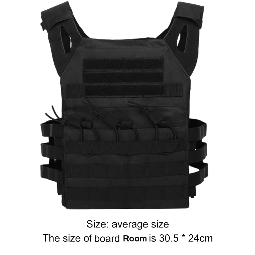 Outdoor Hunting Vest - เสื้อกั๊กยุทธวิธีทหารน้ำหนักเบา กันน้ำ ระบบ MOLLE สำหรับใส่แผ่นเกราะ JPC