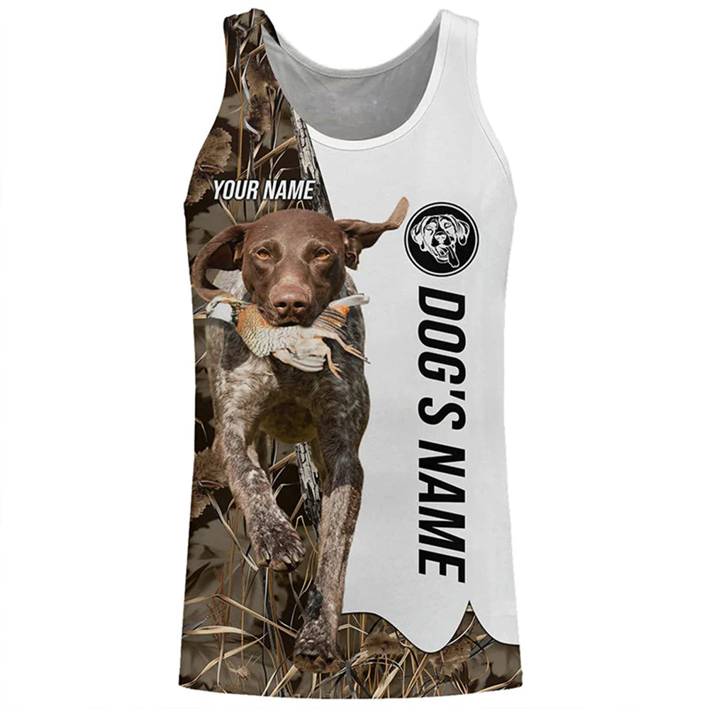 Outdoor Hunting Names - เสื้อกล้ามคนรักสุนัขแบบสั่งทำพิเศษ พิมพ์ลาย 3 มิติ ภาพสุนัขล่าสัตว์และสุนัขทำงาน พร้อมชื่อสั่งทำ