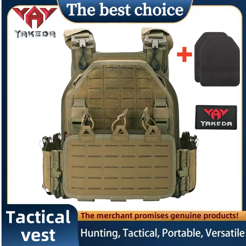 Outdoor Hunting Vest - เสื้อกั๊กยุทธวิธี YAKEDA รุ่น 6094 แบบถอดได้รวดเร็ว ตัดด้วยเลเซอร์