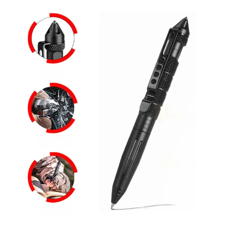 Tactical Pen Tool - ปากกายุทธวิธีอเนกประสงค์ป้องกันตัวกันกระแทกเครื่องมือเอาตัวรอดฉุกเฉินเครื่องมือทุบกระจกเหล็กทังสเตนกู้ภัยกลางแจ้งหนีภัย