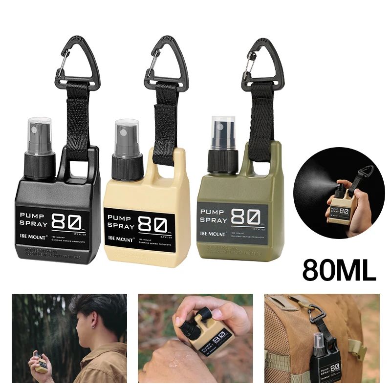Scent Eliminator Spray - ขวดสเปรย์แบบพกพาขนาด 80 มล. พร้อมคาราบิเนอร์ สำหรับแอลกอฮอล์ น้ำหอม