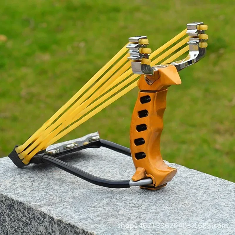 Outdoor Hunting Products - หนังสติ๊กโลหะแบบดั้งเดิมพร้อมสายรัดข้อมือยางรัดหนังสติ๊กสำหรับล่าสัตว์กลางแจ้ง