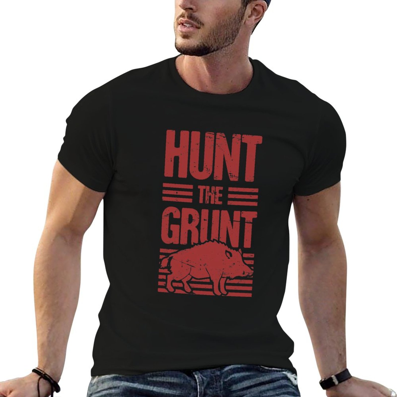 Wildman Hunting & Outdoor Robertson Photos - การล่าหมูป่า / การล่าหมูป่า - เสื้อยืดกรันท์ลำลองแนวสตรีทแขนสั้น