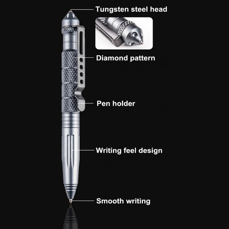 Tactical Pen Tool - สินค้าขายดี ปากกาทหารโลหะผสม ปากกาลูกลื่นสำหรับนักเรียน นักศึกษา สำนักงาน เครื่องมือ
