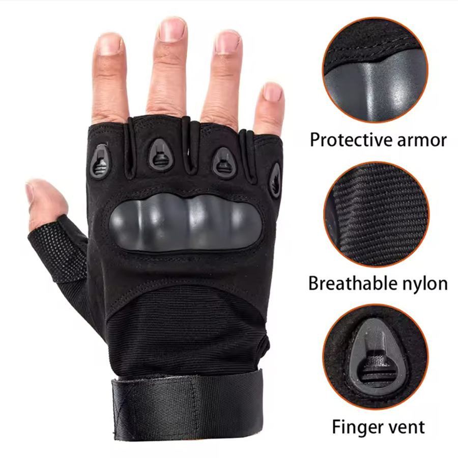 Outdoor Hunting Names - Half Finger ถุงมือยุทธวิธีกลางแจ้งผู้ชายถุงมือทหารเดินป่ารถจักรยานยนต์ขี่จักรยานกีฬาถุงมือการล่าสัตว์ถุงมือ