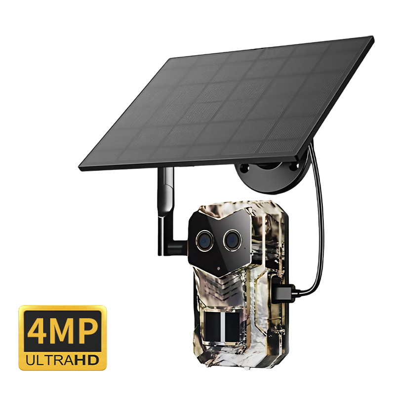 Hunting Outdoor Camera - กล้อง 4MP 1440P พลังงานแสงอาทิตย์ ใช้พลังงานต่ำ กล้อง
