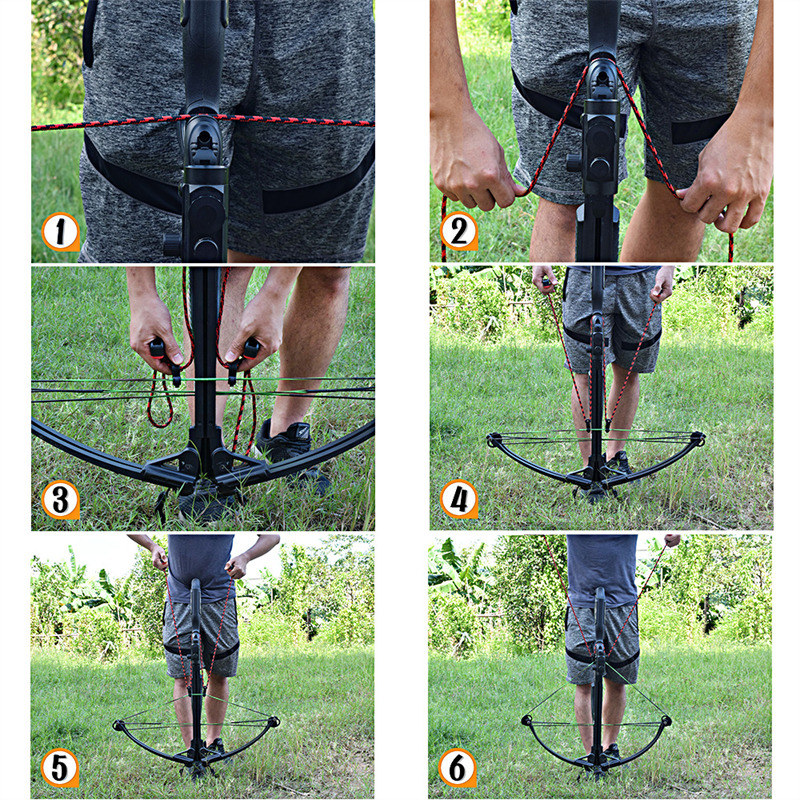 Is Hunting Outdoor Recreation - เครื่องมือดึงธนูสองด้ามจับที่ทนทาน แบบแพ็คเกจเดี่ยว อุปกรณ์ช่วยยิงธนูแบบพกพาสำหรับการล่าสัตว์และการยิงธนูเพื่อความสนุกสนาน