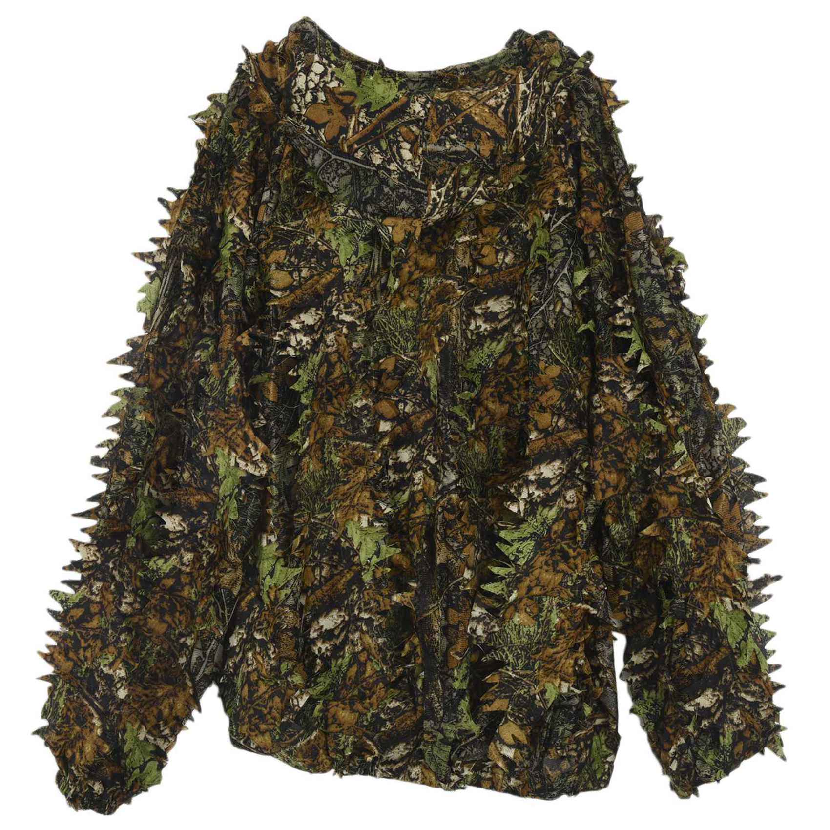 Ghillie Suit Woodland - ชุดพรางตัวแบบ 3 มิติ รุ่น AEF6-3X ลายใบไม้