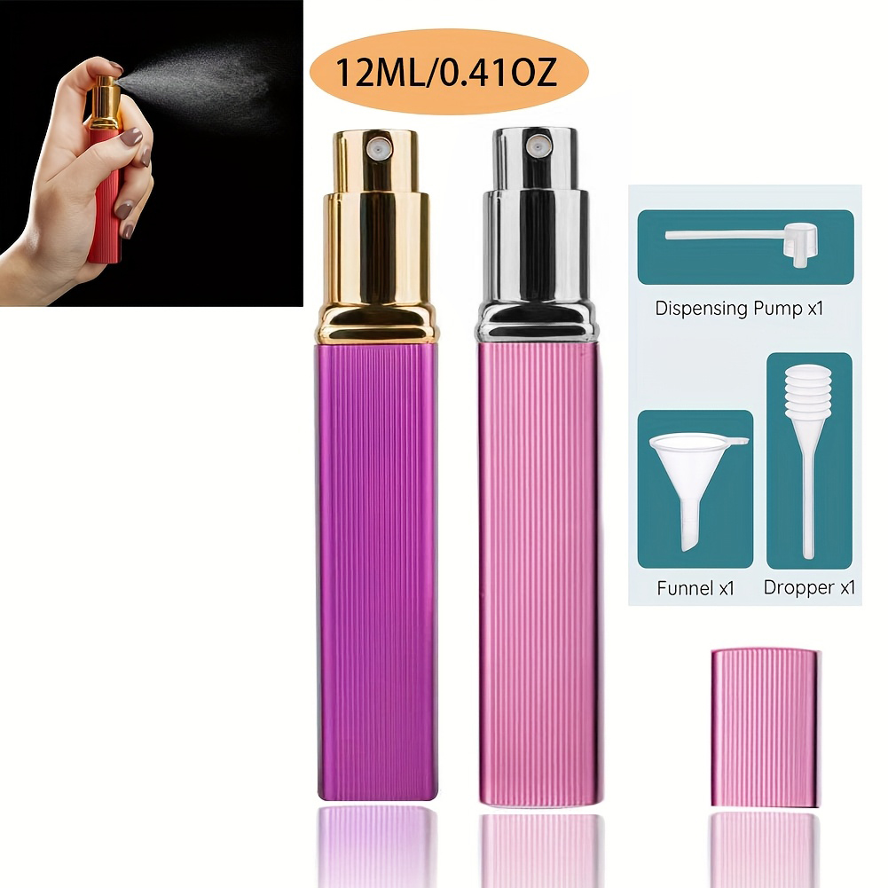 Scent Eliminator Spray - ชุด 2 ชิ้น, ขวดสเปรย์น้ำหอมแบบเติมได้ขนาด 12 มล.,