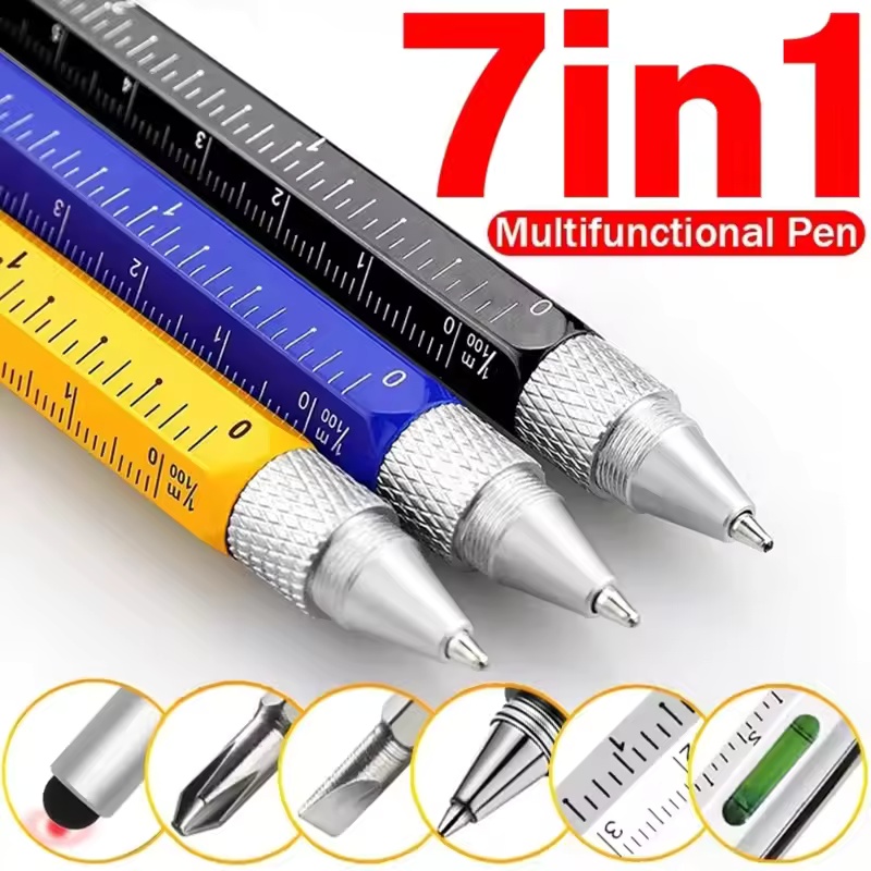Tactical Pen Tool - ปากกาอเนกประสงค์ 7 in 1 พร้อมหน้าจอสัมผัส ปากกาสไตลัสแบบ
