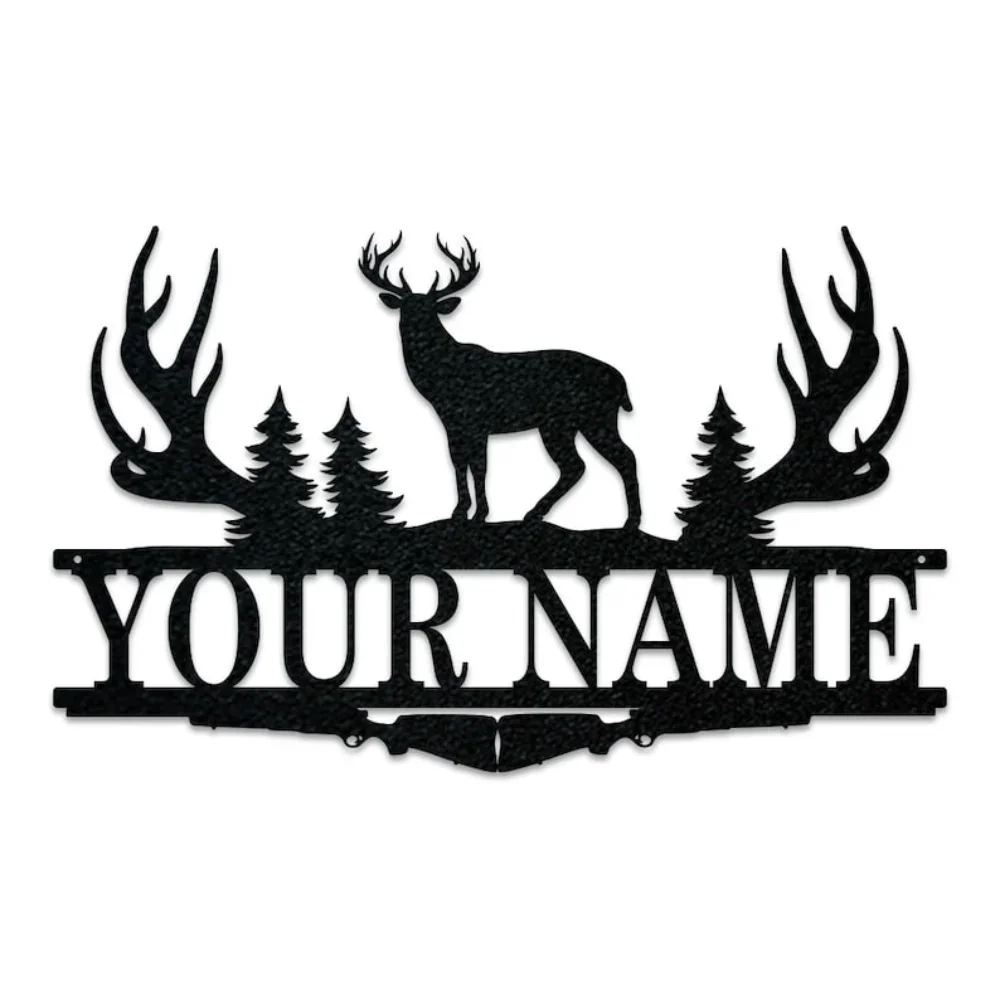Buck Antler แยก Monogram ป้าย  - Outdoor Hunting Names บทวิจารณ์และราคา