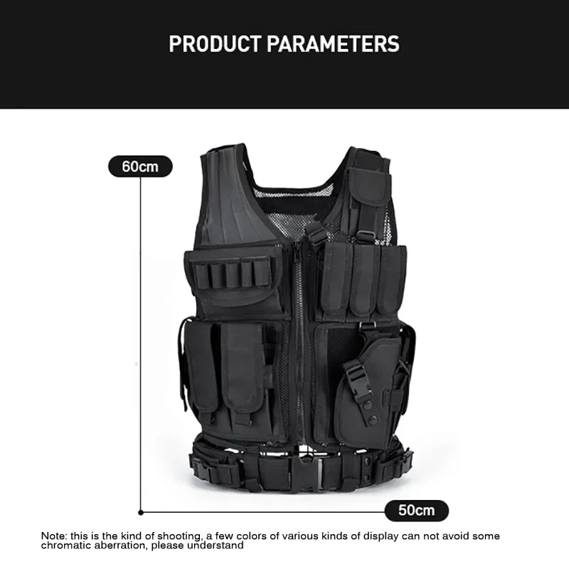 ปรับ MOLLE เสื้อกั๊กยุทธวิธี C - Outdoor Hunting Vest บทวิจารณ์และราคา