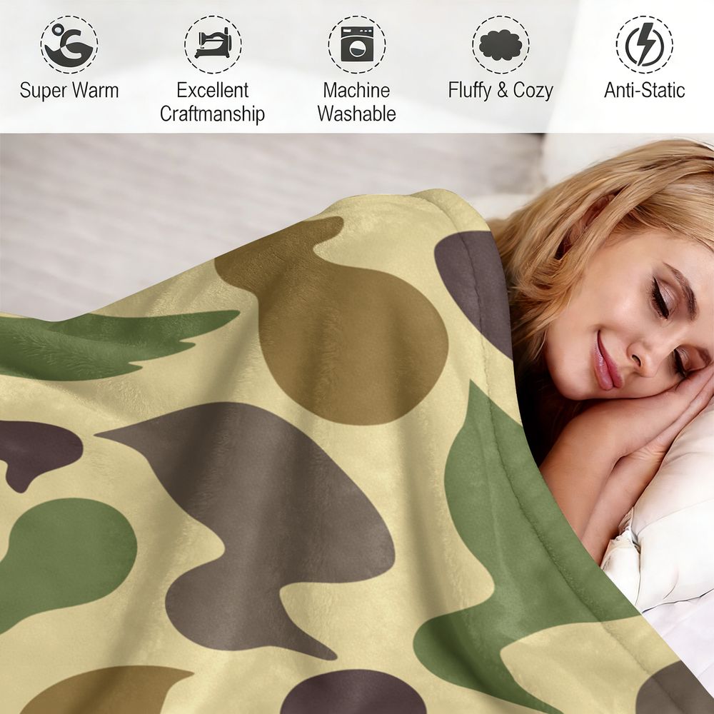 ผ้าห่มลายเป็ด ผ้าฟลานเนลเนื้อน - Hunting Outdoor Rug บทวิจารณ์และราคา