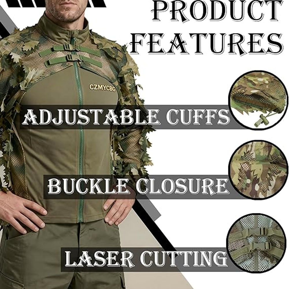 ชุดพรางแบบเคปสไตล์ กิลลี่สูท ล - Ghillie Suit Woodland บทวิจารณ์และราคา