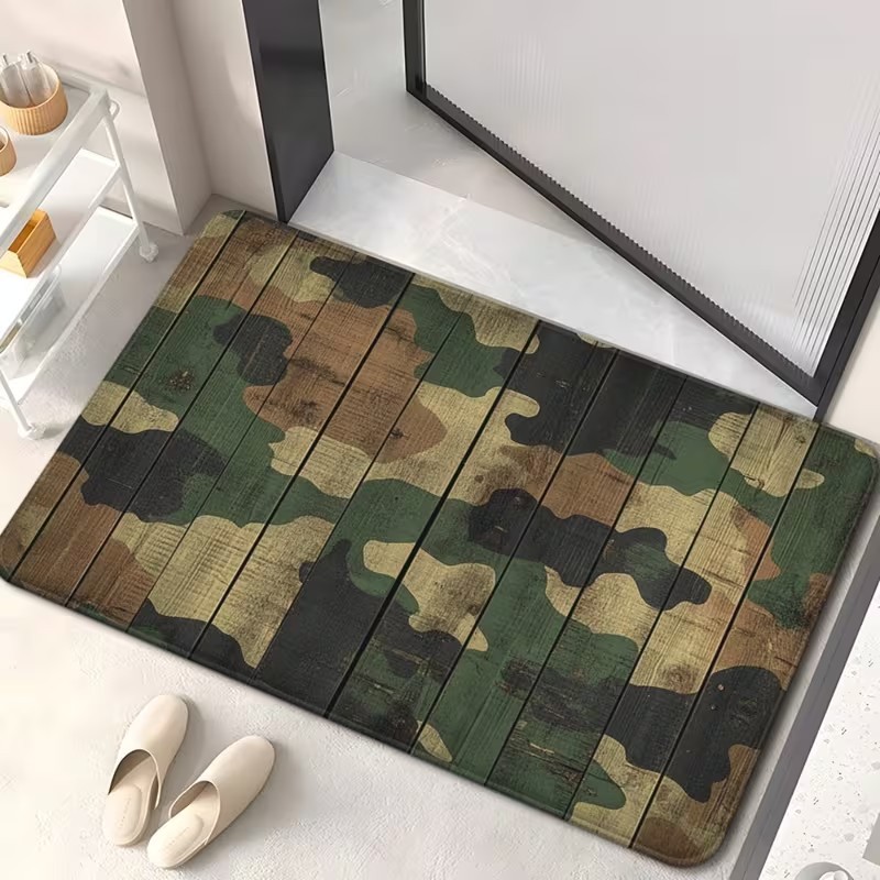 พรมเช็ดเท้าลายพรางทหาร พรมปูพื - Hunting Outdoor Rug บทวิจารณ์และราคา
