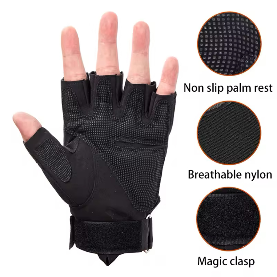 Half Finger ถุงมือยุทธวิธีกลาง - Outdoor Hunting Names บทวิจารณ์และราคา