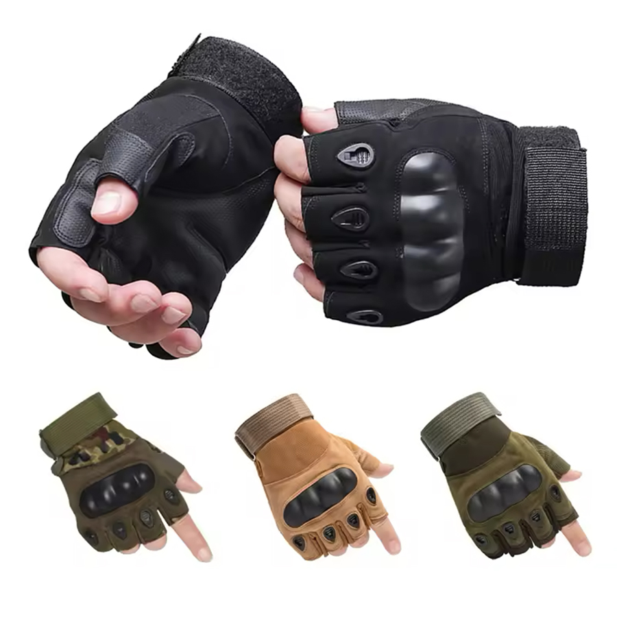 Half Finger ถุงมือยุทธวิธีกลาง - Outdoor Hunting Names บทวิจารณ์และราคา