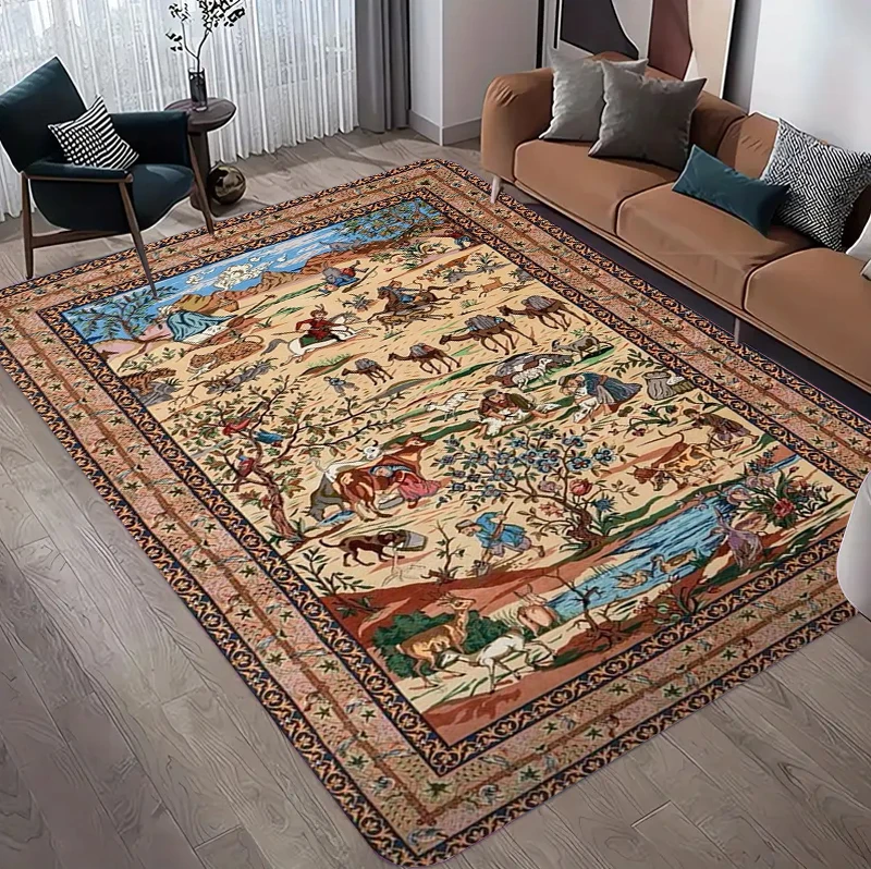 พรมลายดอกไม้สไตล์เปอร์เซียโบรา - Hunting Outdoor Rug บทวิจารณ์และราคา