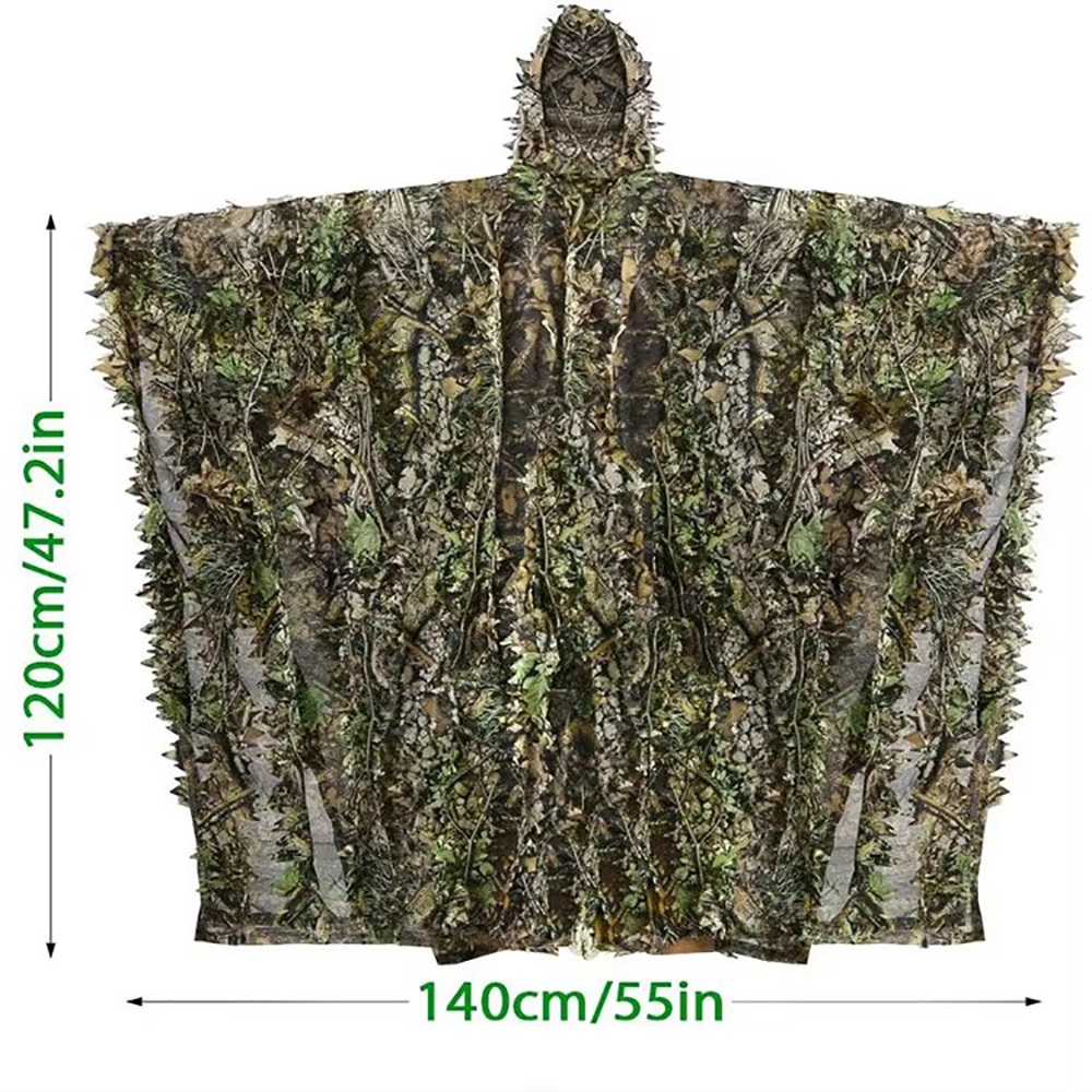เสื้อปอนโชลายพรางพรางผีปอบลายใ - Ghillie Suit Woodland บทวิจารณ์และราคา