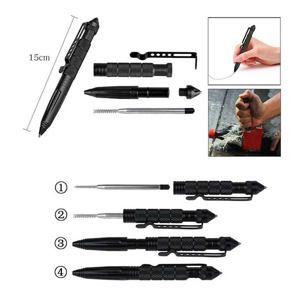โลหะคุณภาพสูงทหารยุทธวิธีปากกา - Tactical Pen Tool บทวิจารณ์และราคา