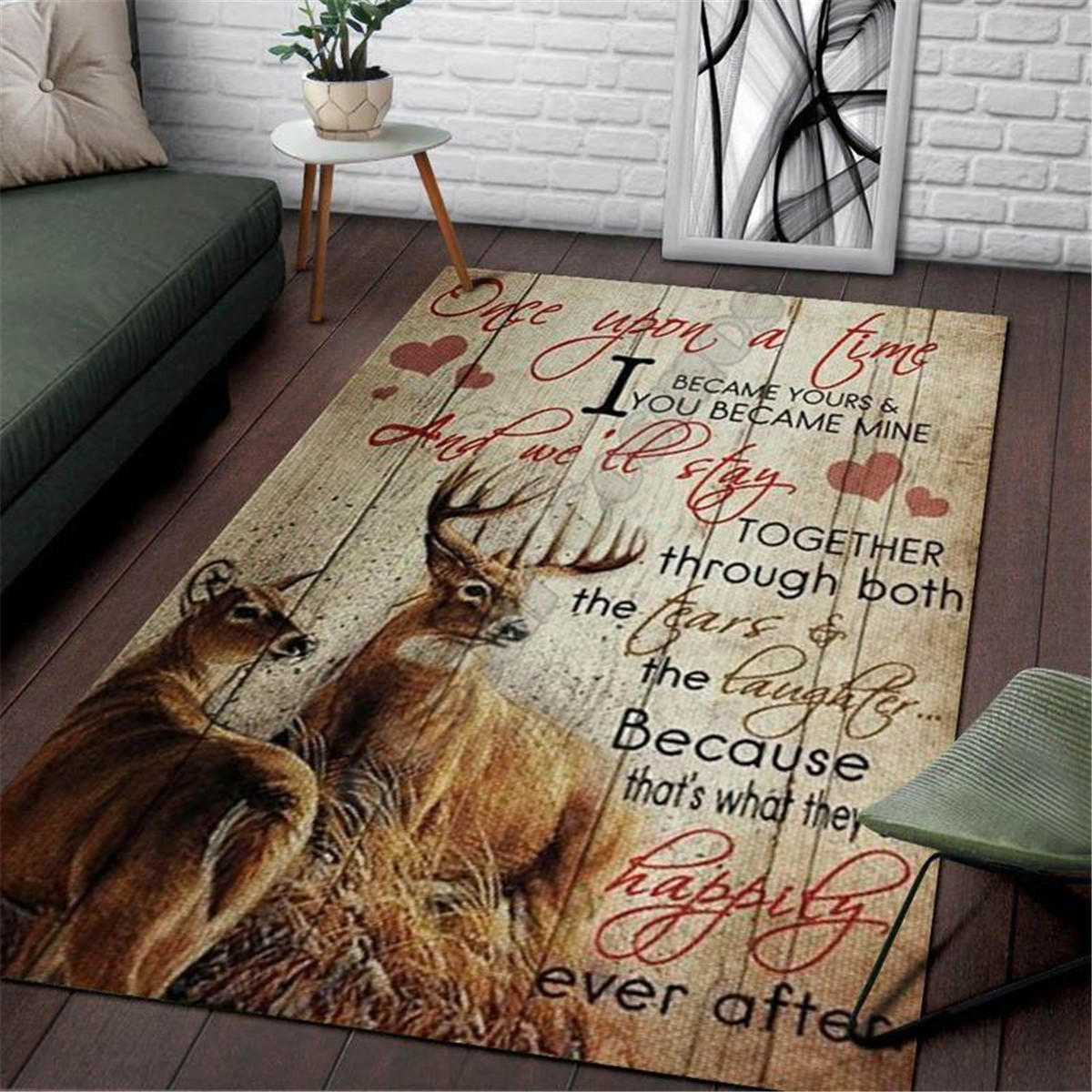 พรมลายพื้นที่ล่าสัตว์กวาง พรมพ - Hunting Outdoor Rug บทวิจารณ์และราคา