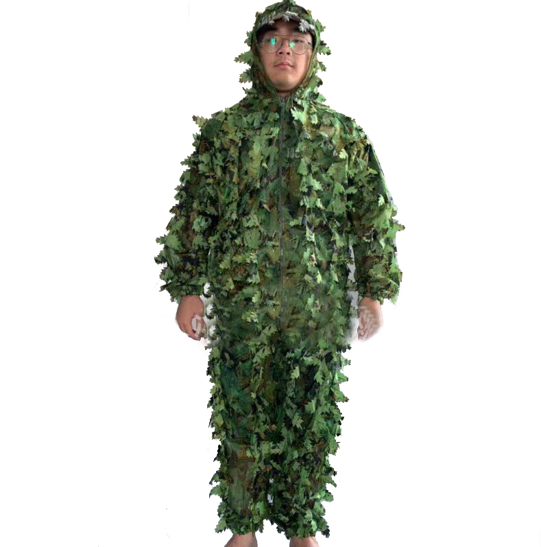 ใหม่-Sticky ดอกไม้ Bionic ใบชุ - Ghillie Suit Woodland บทวิจารณ์และราคา